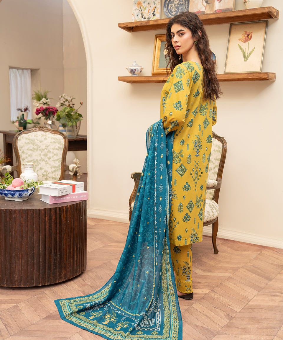 Citrus Bloom – Printed Elegance 3-Piece