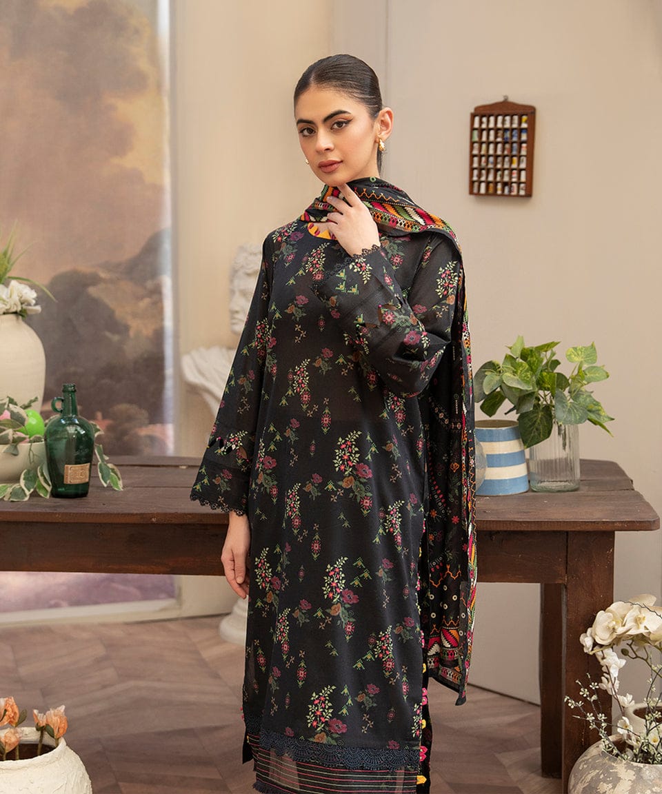 Midnight Flora – Noir Print 3-Piece Set