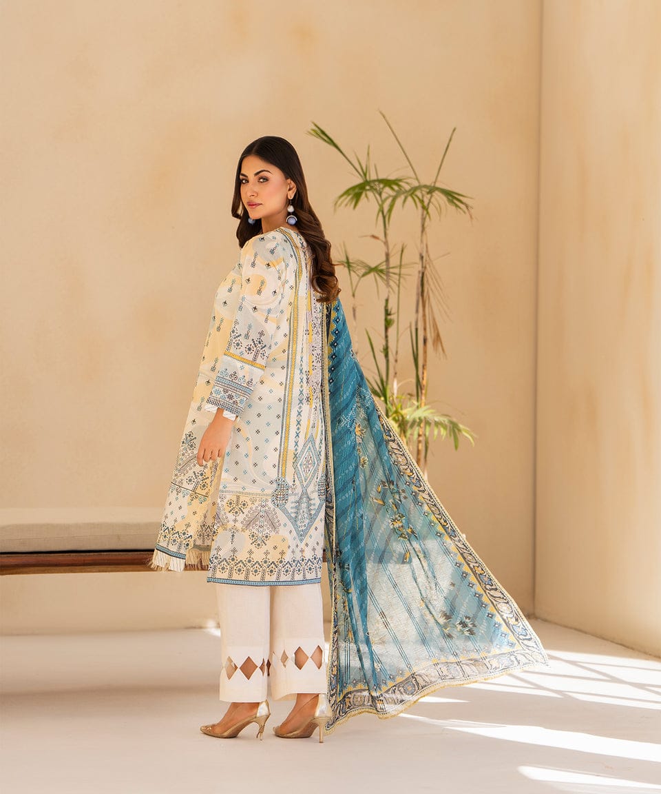 Coastal Bloom – Blue Serenity Printed 3-Piece Set