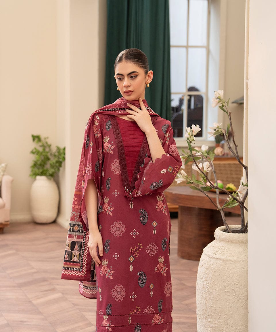 Mulberry Grace – Vintage Print 3-Piece Set