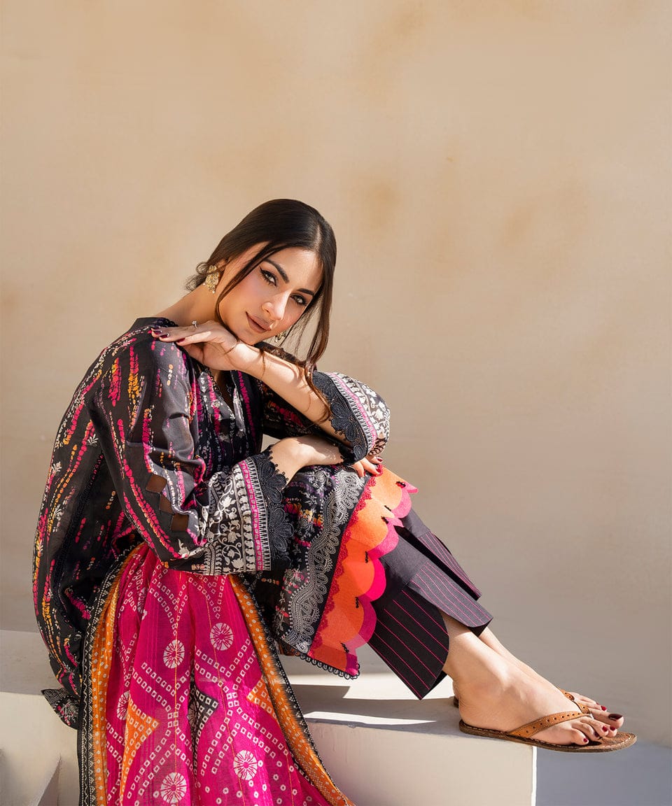 Rosé Noir – Statement Print 3-Piece Set