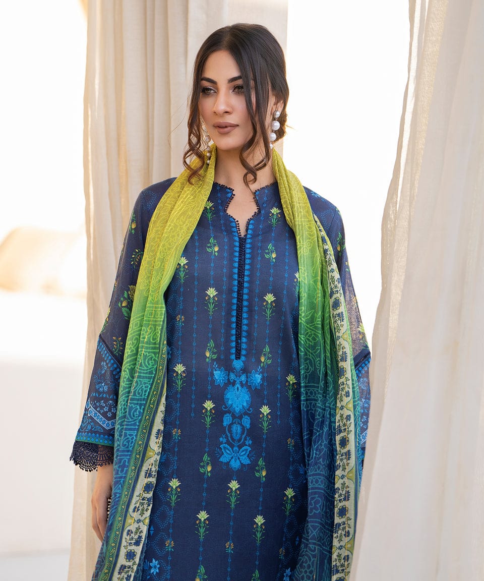 Indigo Bloom – Coastal Charm Printed 3-Piece Set