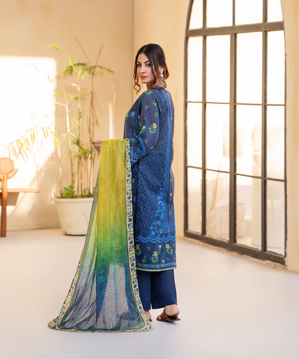 Indigo Bloom – Coastal Charm Printed 3-Piece Set