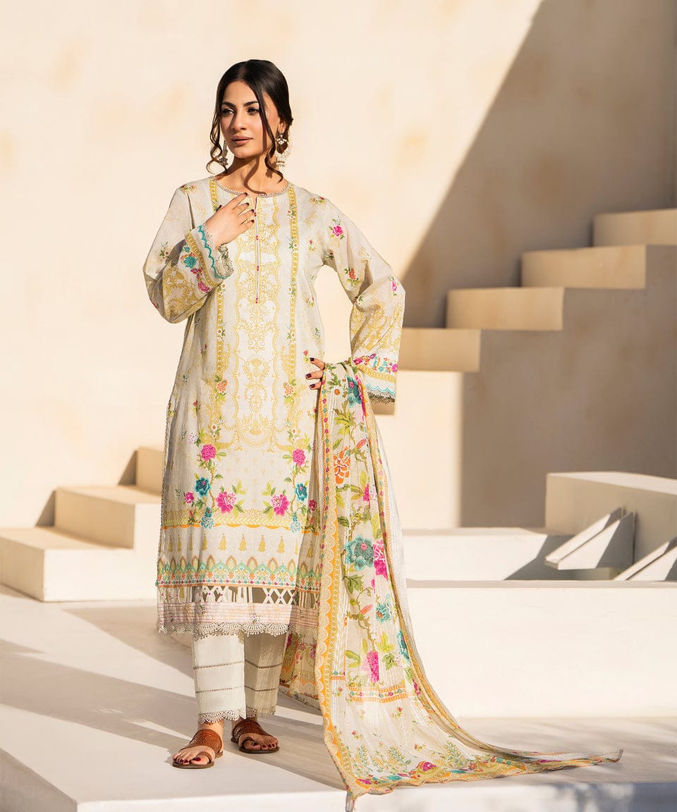 Golden Petal – Sunrise Glow Printed 3-Piece Set
