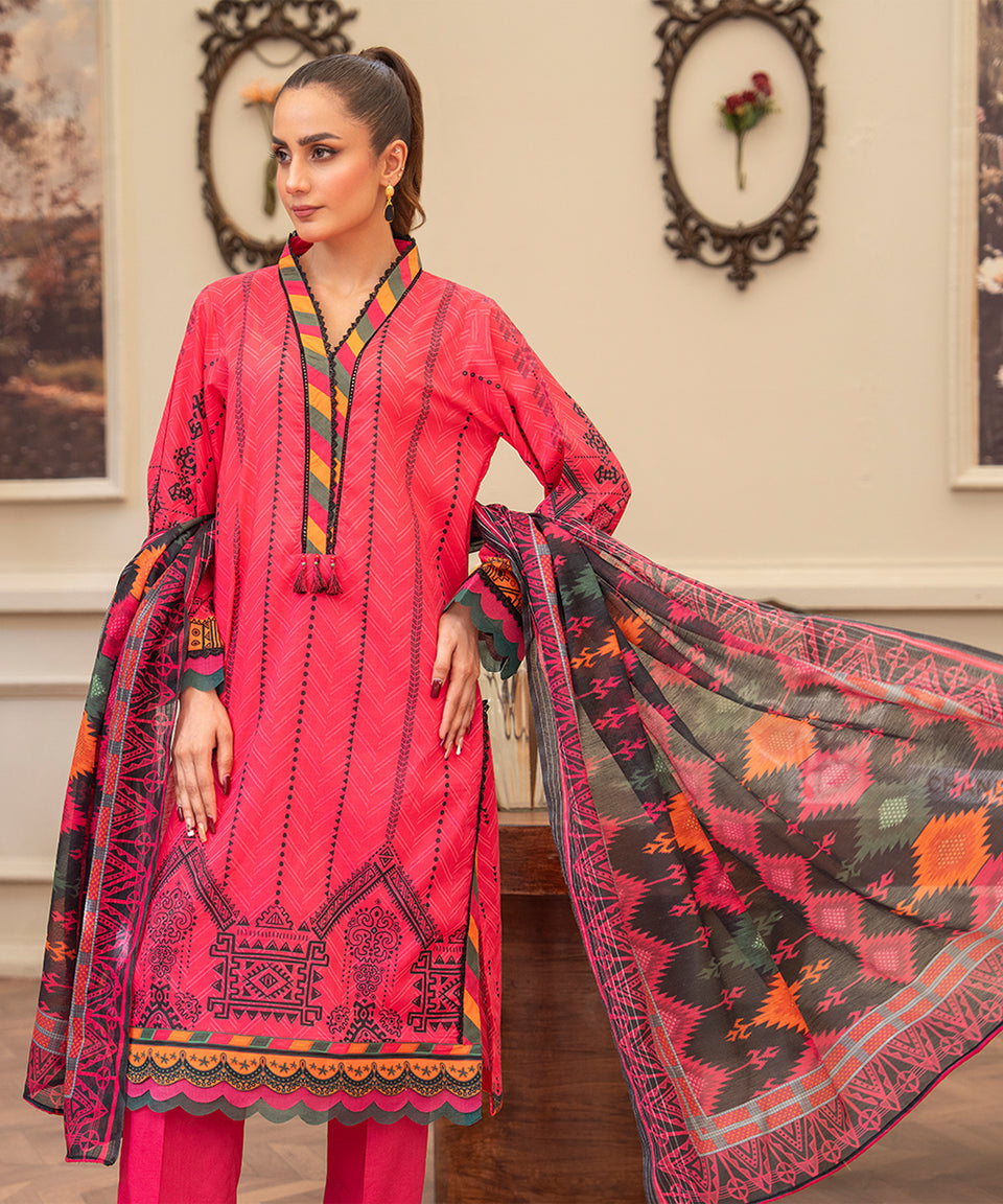 3PC RUNGBURRY PRINTED LAWN