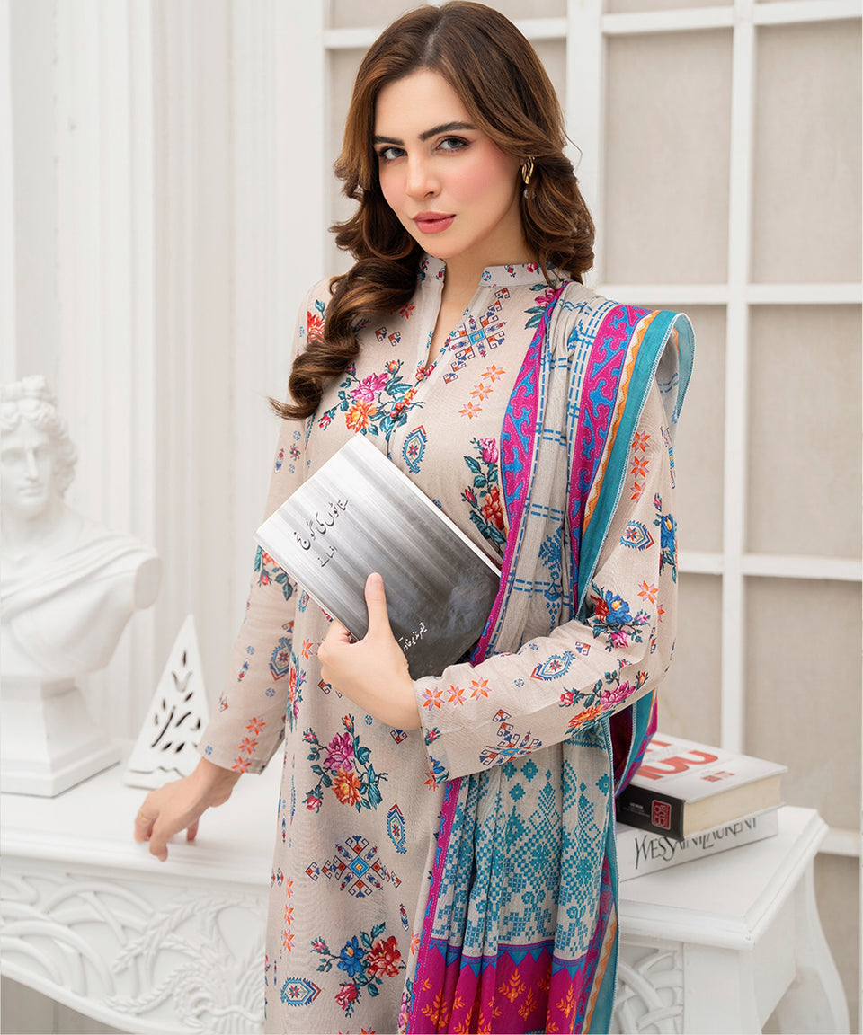3PC DIGITAL PRINTED LAWN