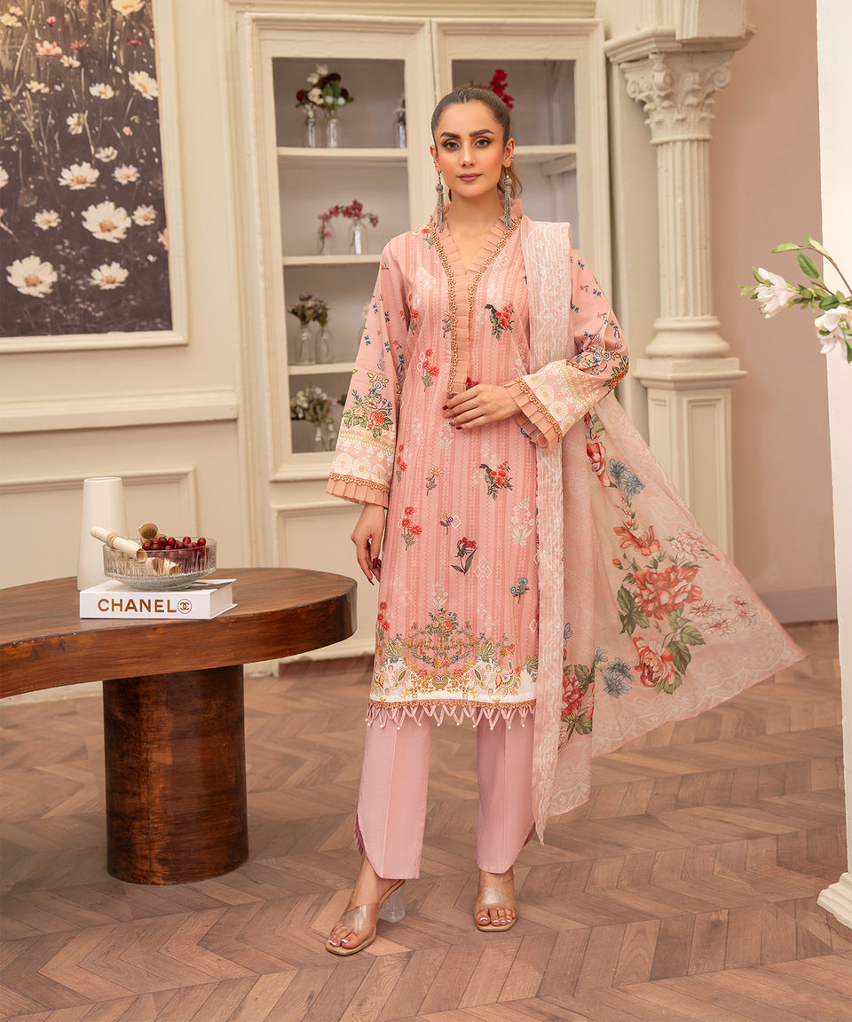 3PC RUNGBURRY PRINTED LAWN