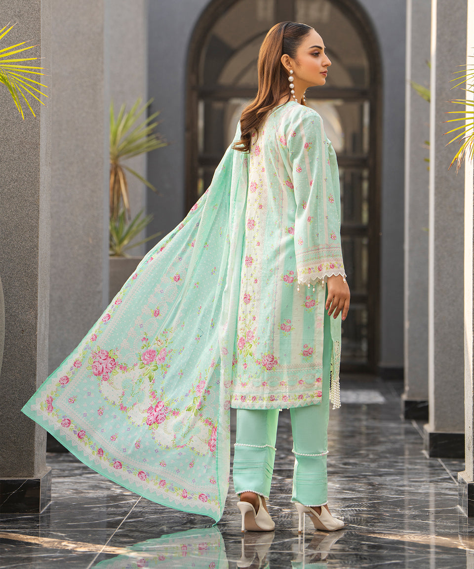 3PC UNIVERSAL DIGITAL EMBROIDERED LAWN