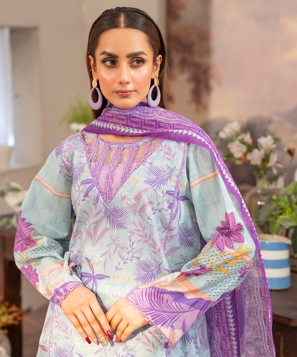 3PC RUNGBURRY PRINTED LAWN