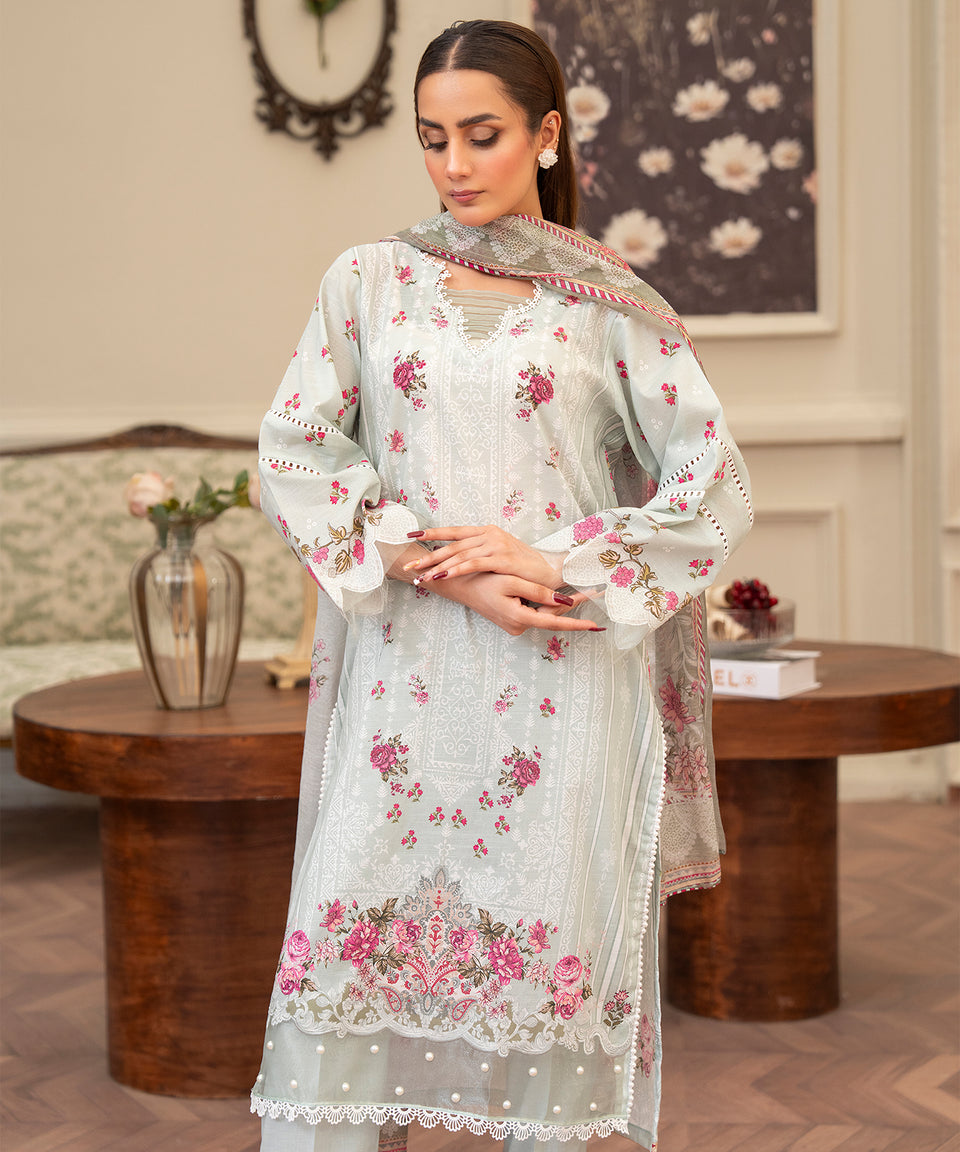 3PC RUNGBURRY PRINTED LAWN