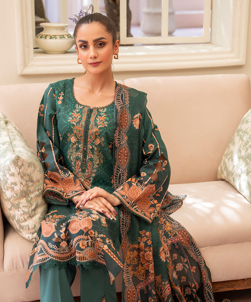 3PC RUNGBURRY PRINTED LAWN