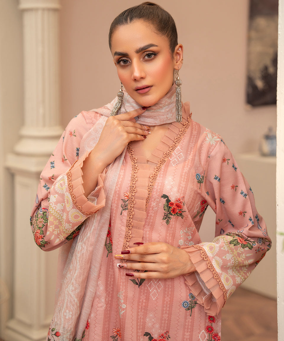 3PC RUNGBURRY PRINTED LAWN
