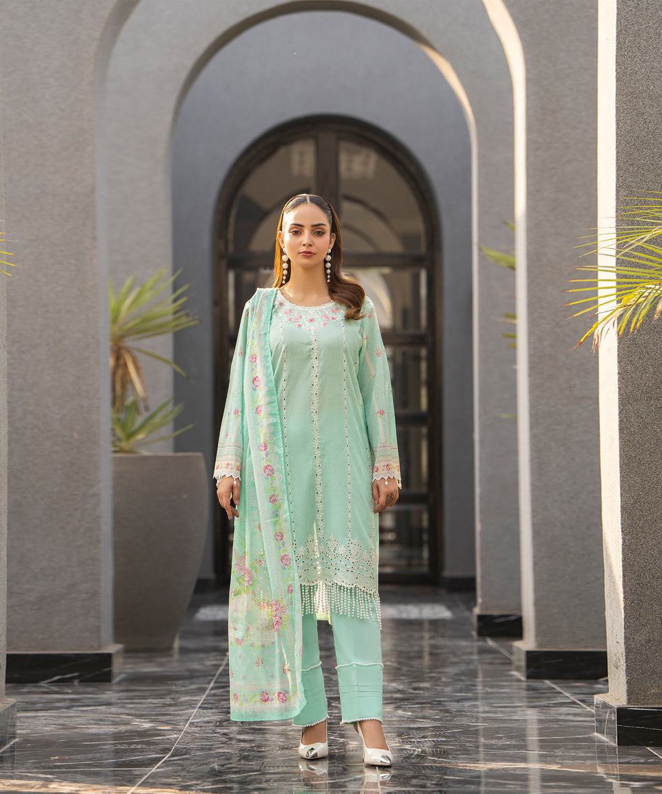 3PC UNIVERSAL DIGITAL EMBROIDERED LAWN