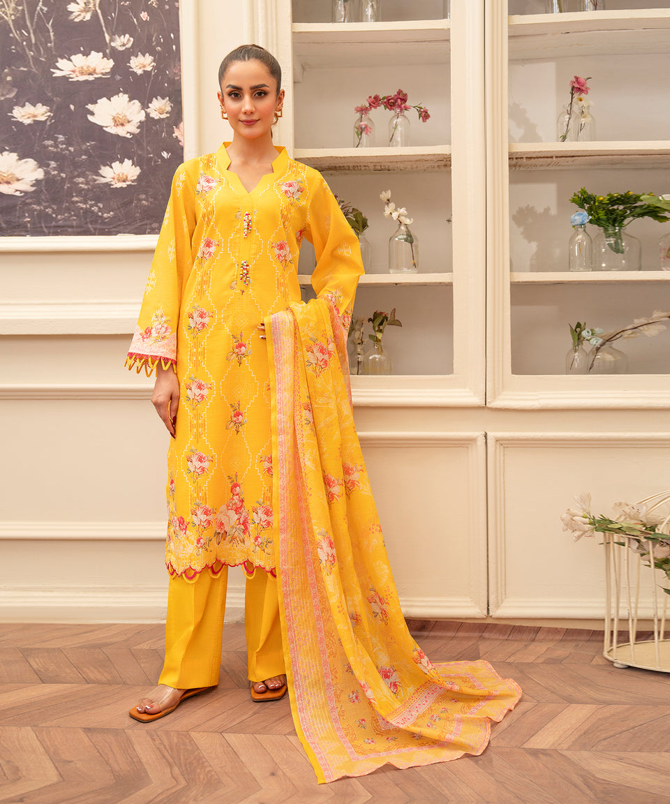 3PC RUNGBURRY PRINTED LAWN