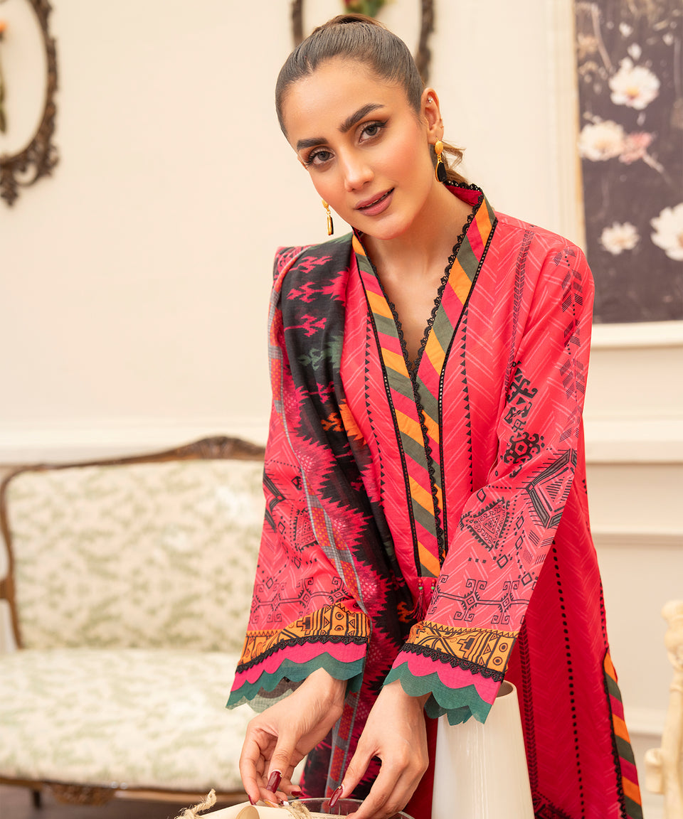 3PC RUNGBURRY PRINTED LAWN