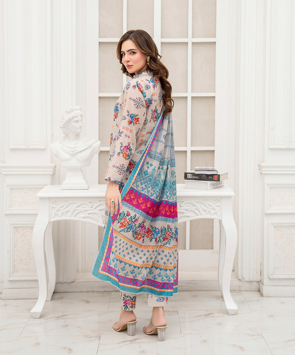 3PC DIGITAL PRINTED LAWN