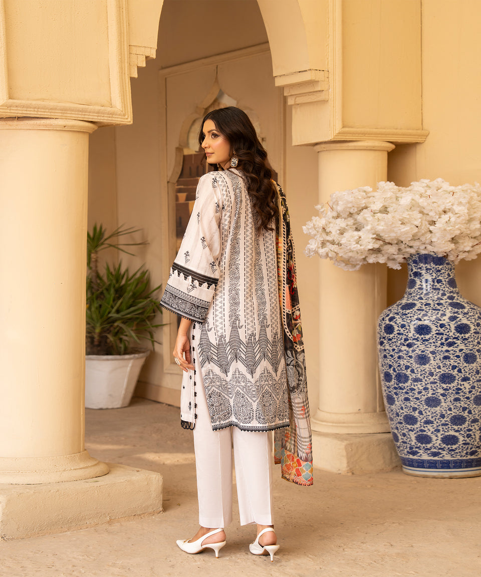 3PC UNIVERSAL DIGITAL EMBROIDERED LAWN