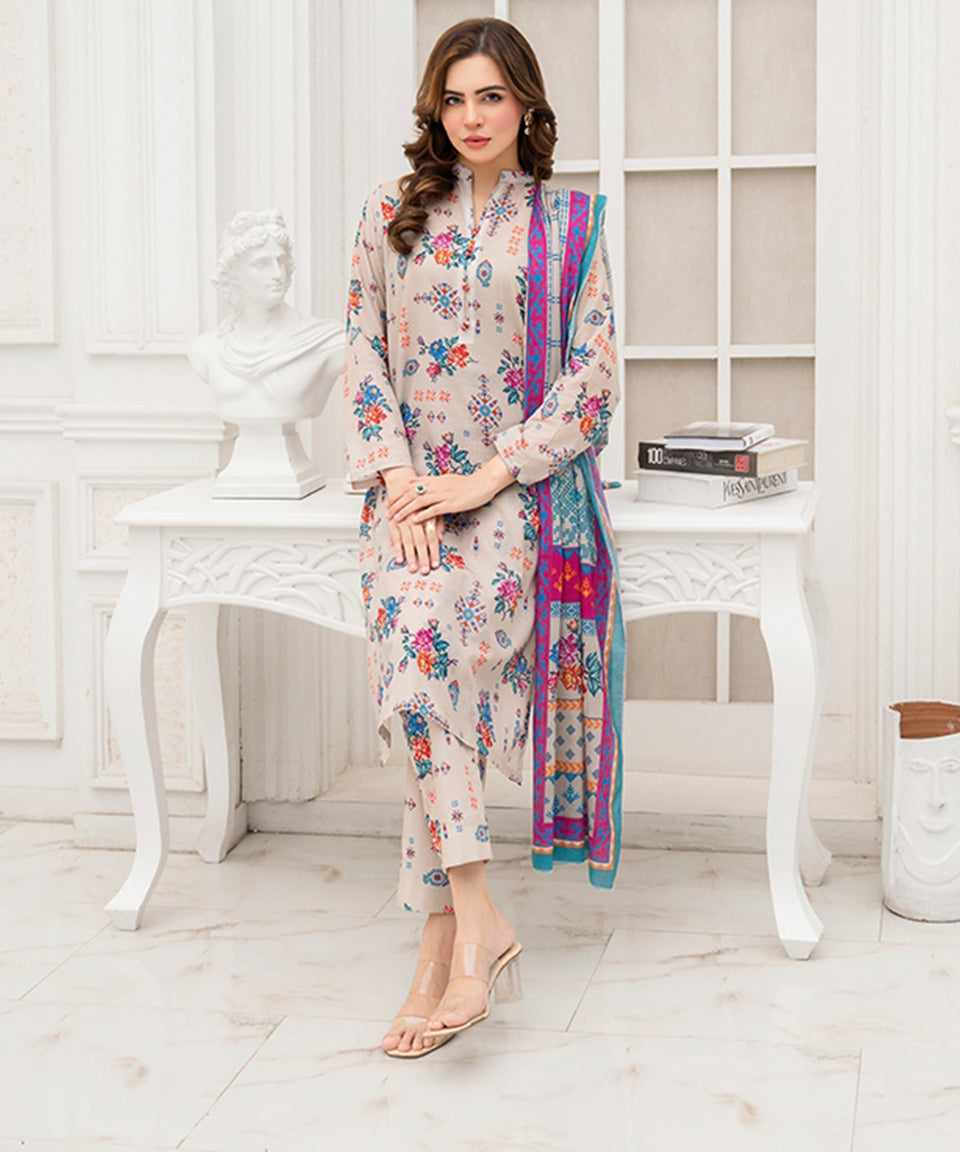 3PC DIGITAL PRINTED LAWN