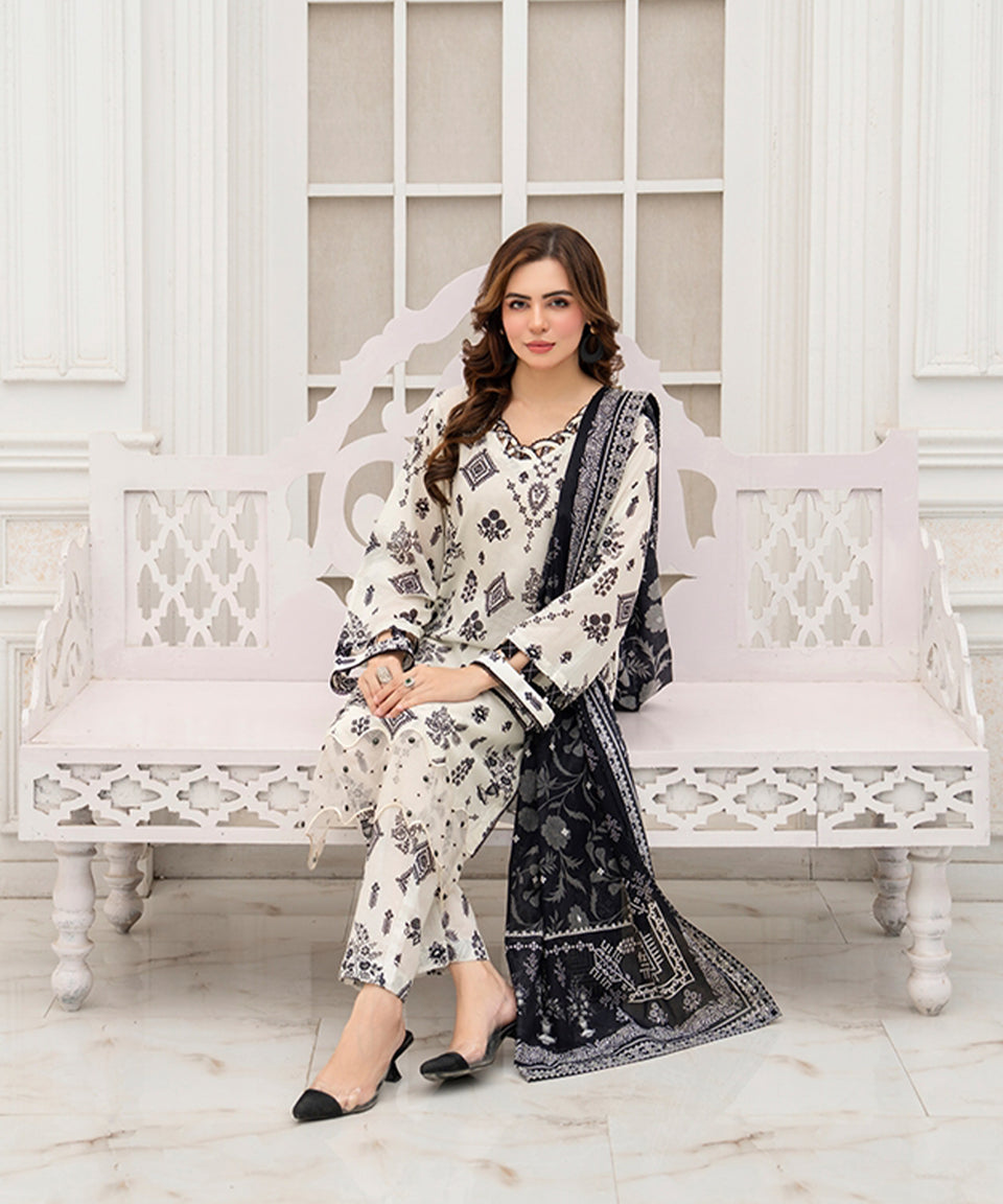3PC DIGITAL PRINTED LAWN