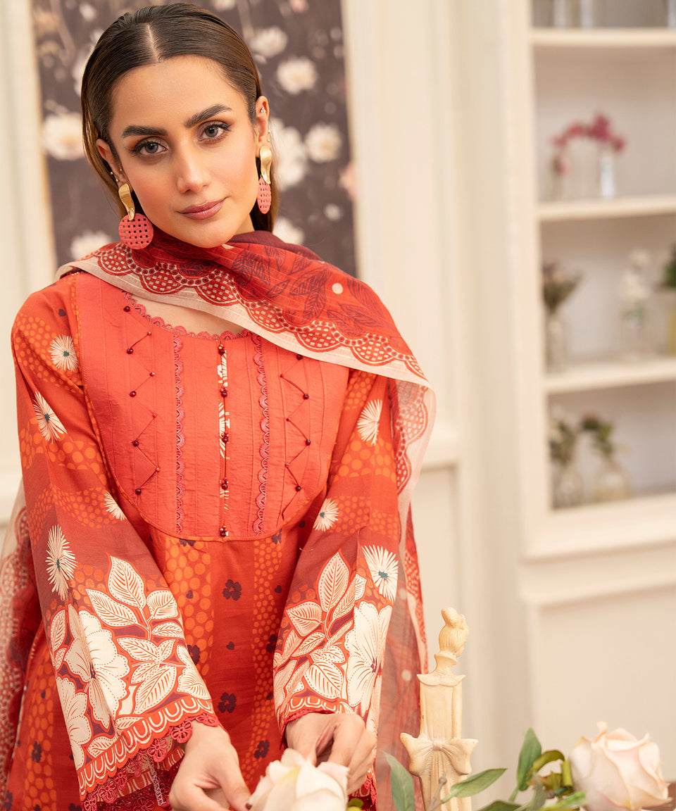 3PC RUNGBURRY PRINTED LAWN