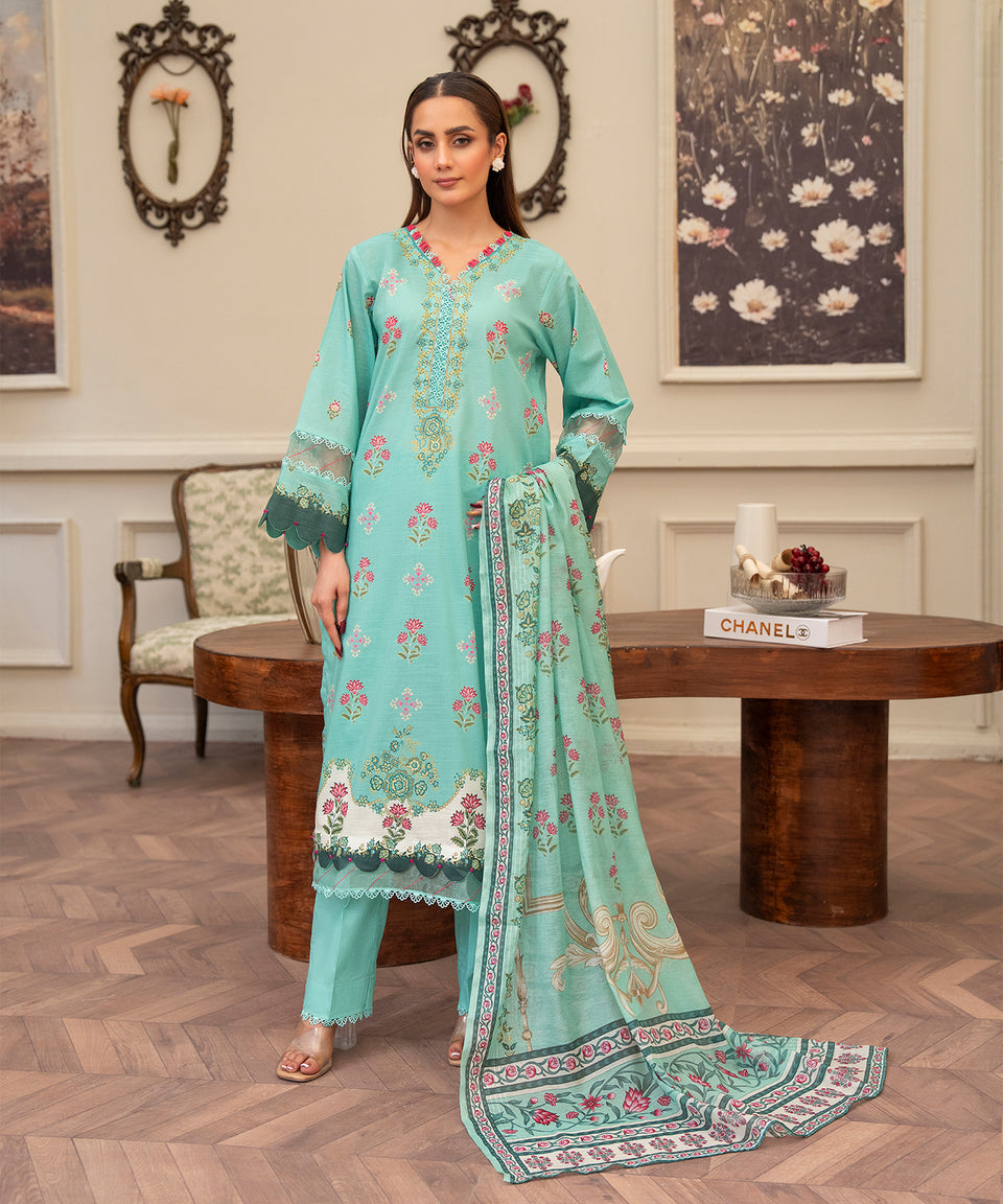 3PC RUNGBURRY PRINTED LAWN