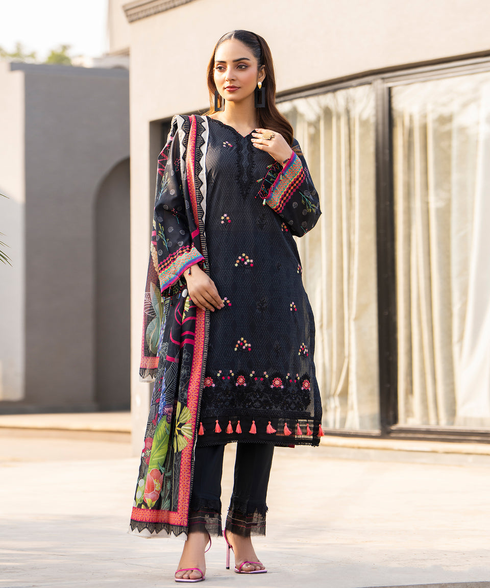 3PC UNIVERSAL DIGITAL EMBROIDERED LAWN