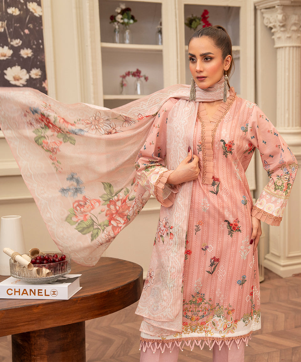 3PC RUNGBURRY PRINTED LAWN