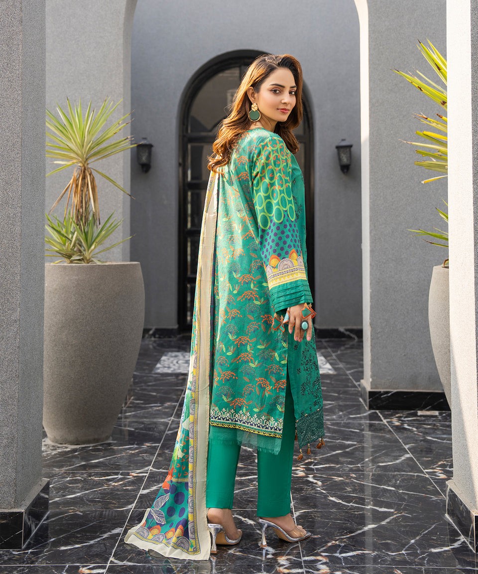 3PC UNIVERSAL DIGITAL EMBROIDERED LAWN