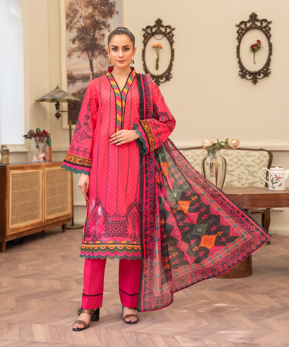 3PC RUNGBURRY PRINTED LAWN