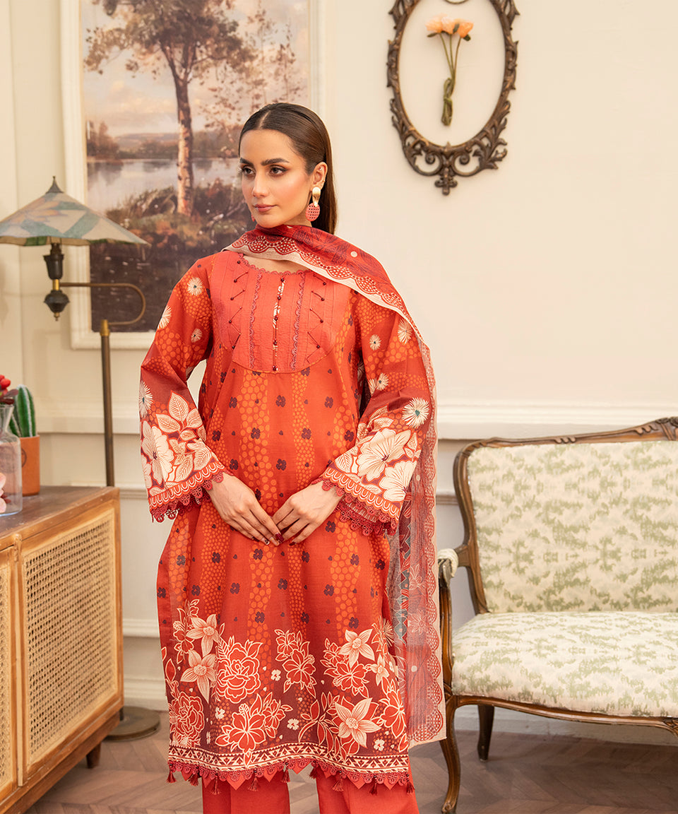 3PC RUNGBURRY PRINTED LAWN