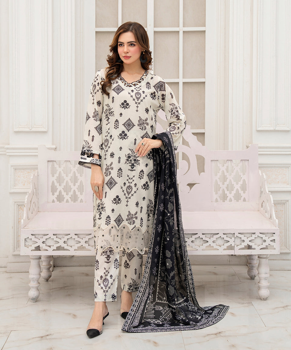 3PC DIGITAL PRINTED LAWN